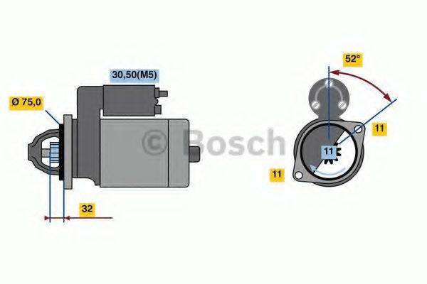 Стартер BOSCH 0 986 023 250