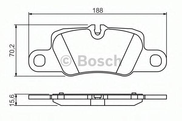 Комплект гальмівних колодок, дискове гальмо BOSCH 0 986 494 431