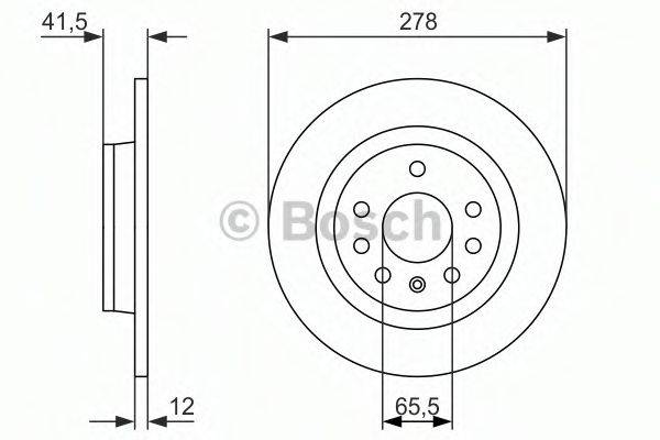 BOSCH 0986479945 Гальмівний диск