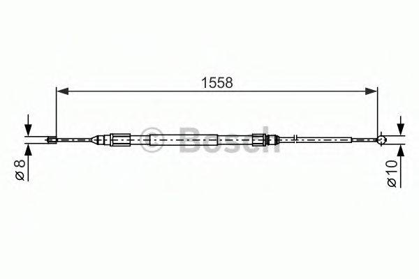 Трос, стоянкова гальмівна система BOSCH 1 987 482 368