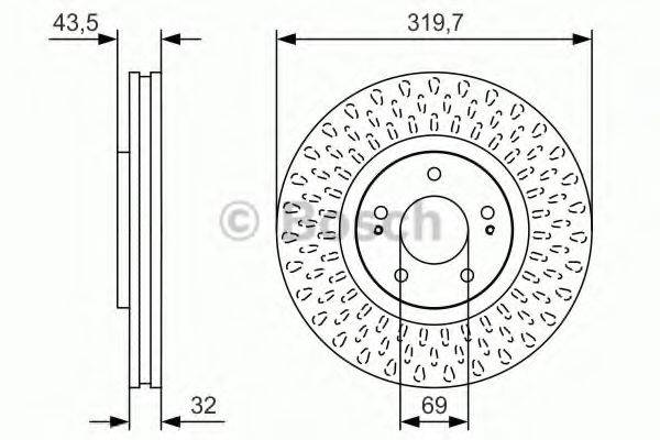 Гальмівний диск BOSCH 0 986 479 T01