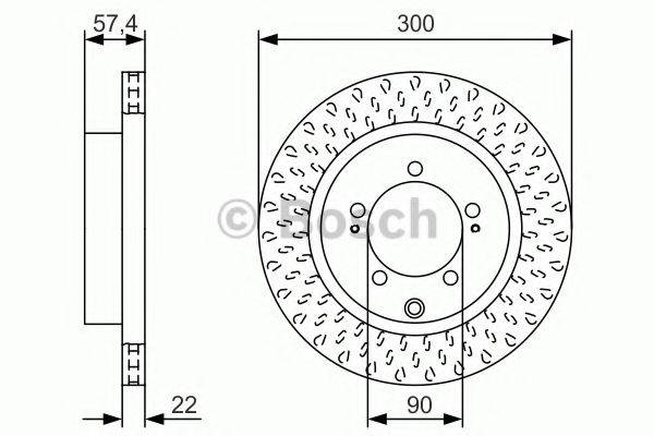 Гальмівний диск BOSCH 0 986 479 T33