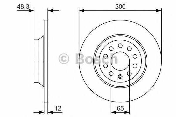 Гальмівний диск BOSCH 0 986 479 V01