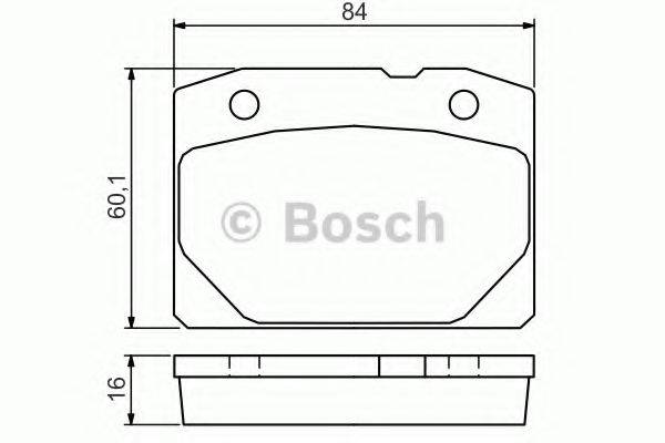 Комплект гальмівних колодок, дискове гальмо BOSCH 0 986 494 568