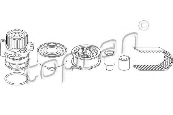 Водяний насос + комплект зубчастого ременя TOPRAN 112 965