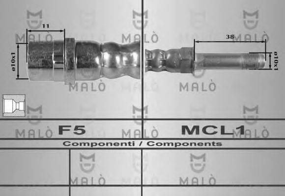 MALO 8931 Гальмівний шланг