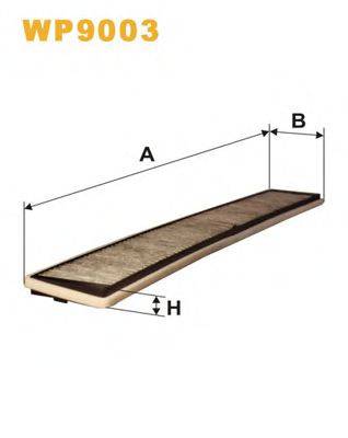 Фільтр, повітря у внутрішньому просторі WIX FILTERS WP9003