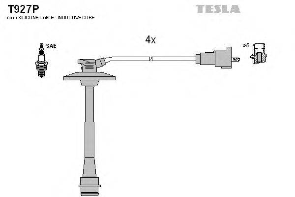 Комплект дротів запалення TESLA T927P