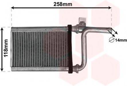 Теплообмінник, опалення салону VAN WEZEL 32006254