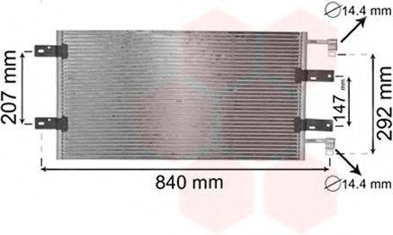 Конденсатор, кондиціонер VAN WEZEL 43005314