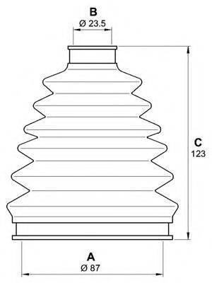 Комплект пильника, приводний вал OPEN PARTS SJK7132.00