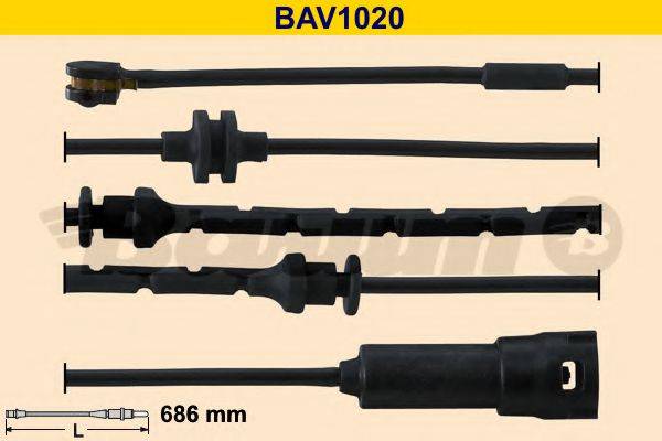 Сигналізатор, знос гальмівних колодок BARUM BAV1020