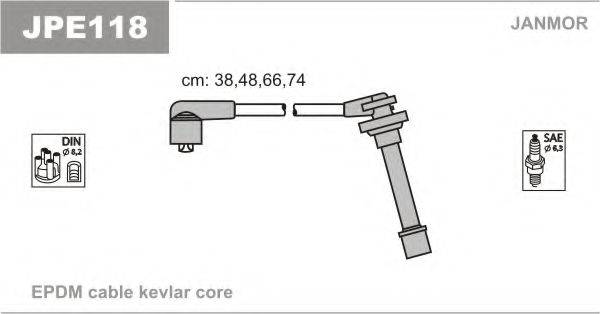 JANMOR JPE118 Комплект дротів запалення