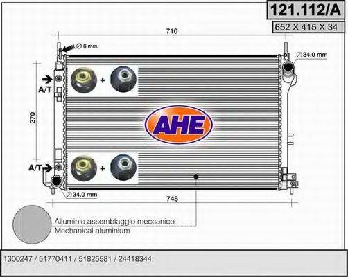 Радіатор, охолодження двигуна AHE 121.112/A