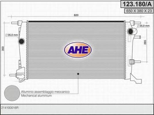 AHE 123180A Радіатор, охолодження двигуна