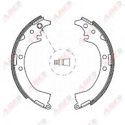 Комплект гальмівних колодок ABE C02061ABE