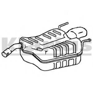 Глушник вихлопних газів кінцевий KLARIUS 220792