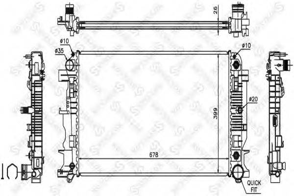 STELLOX 1026553SX Радіатор, охолодження двигуна