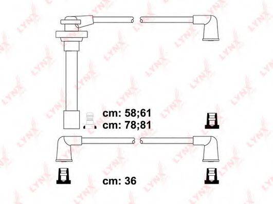 LYNXAUTO SPC5728 Комплект дротів запалення