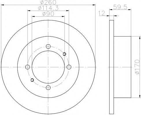 HELLA PAGID 8DD355114821 Гальмівний диск