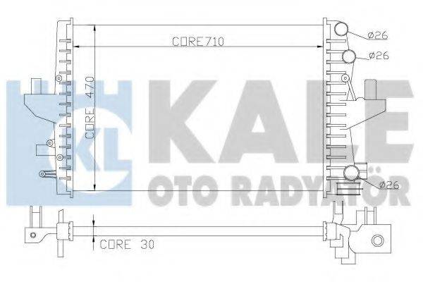 Радіатор, охолодження двигуна KALE OTO RADYATOR 354100