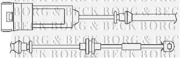 Сигналізатор, знос гальмівних колодок BORG & BECK BWL3016