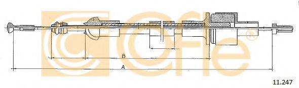 Трос, управління зчепленням COFLE 11.247