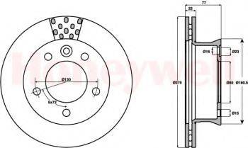 BENDIX 562483B Гальмівний диск