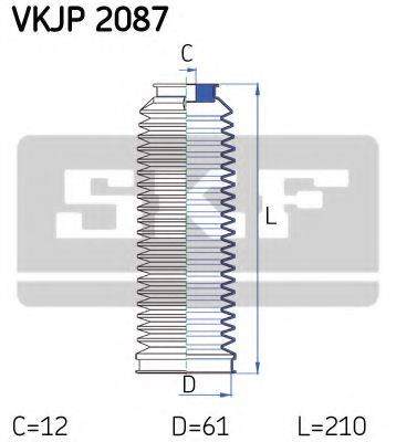 Комплект пильника, рульове управління SKF VKJP 2087