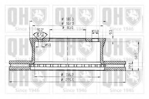 QUINTON HAZELL BDC4544 Гальмівний диск