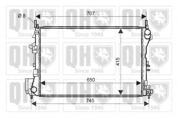 Радіатор, охолодження двигуна QUINTON HAZELL QER2271