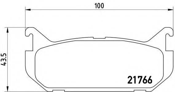 Комплект гальмівних колодок, дискове гальмо BREMBO P 24 036