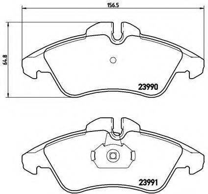 Комплект гальмівних колодок, дискове гальмо BREMBO P 50 080