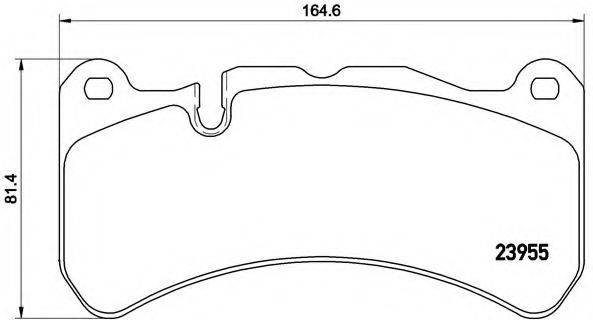 Комплект гальмівних колодок, дискове гальмо BREMBO P 50 092