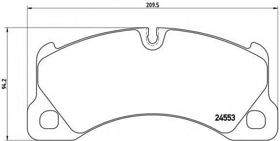 Комплект гальмівних колодок, дискове гальмо BREMBO P 65 017