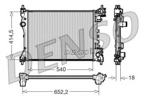 Радіатор, охолодження двигуна DENSO DRM01005