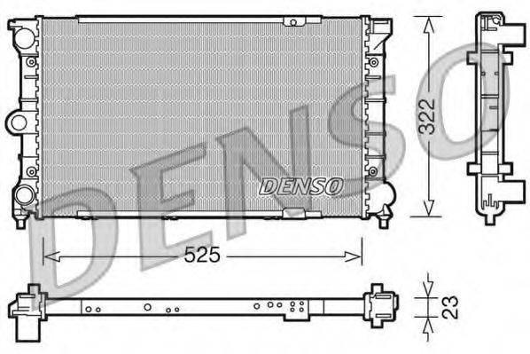 Радіатор, охолодження двигуна DENSO DRM32031