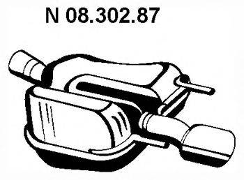 EBERSPACHER 0830287 Глушник вихлопних газів кінцевий