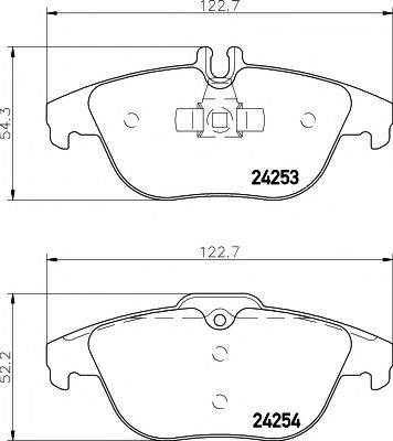 Комплект гальмівних колодок, дискове гальмо MINTEX MDB2845