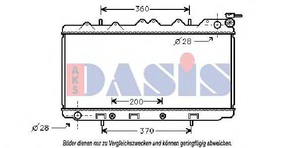 AKS DASIS 070310N Радіатор, охолодження двигуна