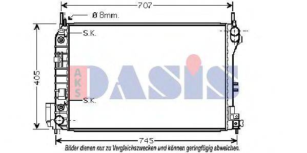 Радіатор, охолодження двигуна AKS DASIS 152007N