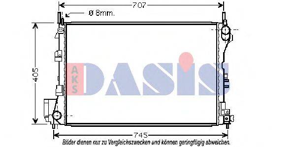 Радіатор, охолодження двигуна AKS DASIS 152012N