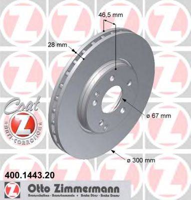 Гальмівний диск ZIMMERMANN 400.1443.20