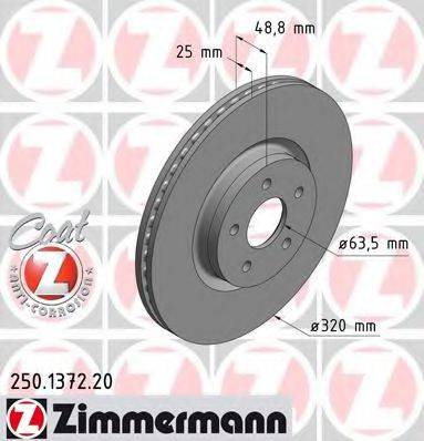 Гальмівний диск ZIMMERMANN 250.1372.20