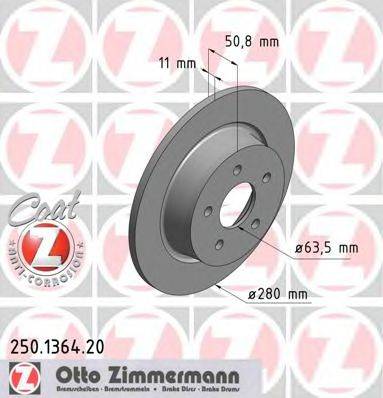 Гальмівний диск ZIMMERMANN 250.1364.20