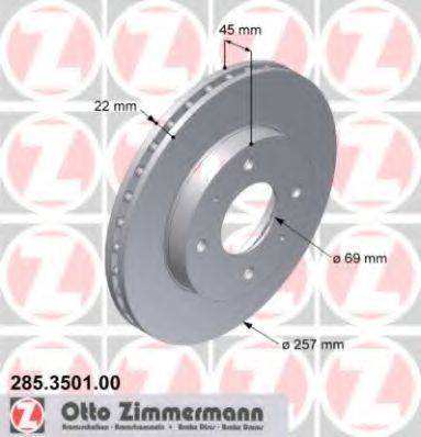 ZIMMERMANN 285350100 Гальмівний диск