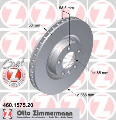 Гальмівний диск ZIMMERMANN 460.1575.20