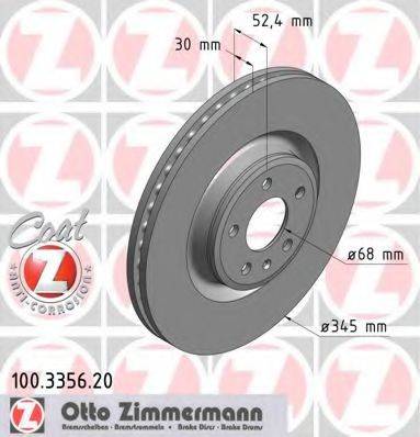 Гальмівний диск ZIMMERMANN 100.3356.20