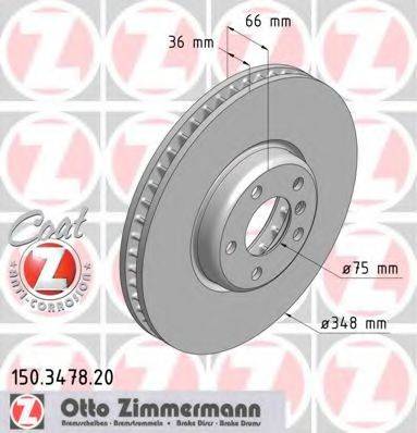 Гальмівний диск ZIMMERMANN 150.3478.20