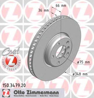 Гальмівний диск ZIMMERMANN 150.3479.20